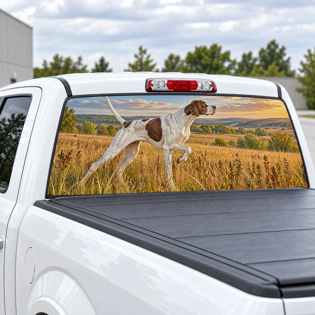 Bird Dog perforated rear window decal for Trucks, view 2 of 4