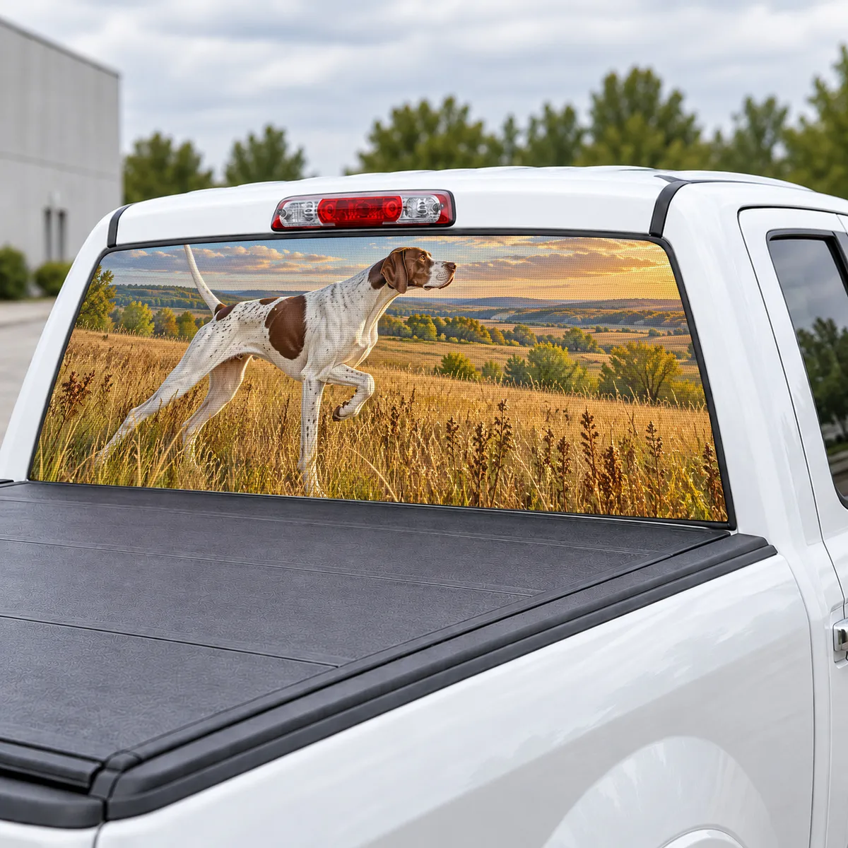 Bird Dog perforated rear window decal for Trucks, view 3 of 4
