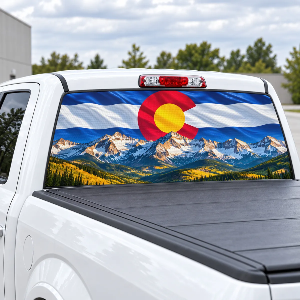 Colorado Pride perforated rear window decal for Trucks, view 2 of 4