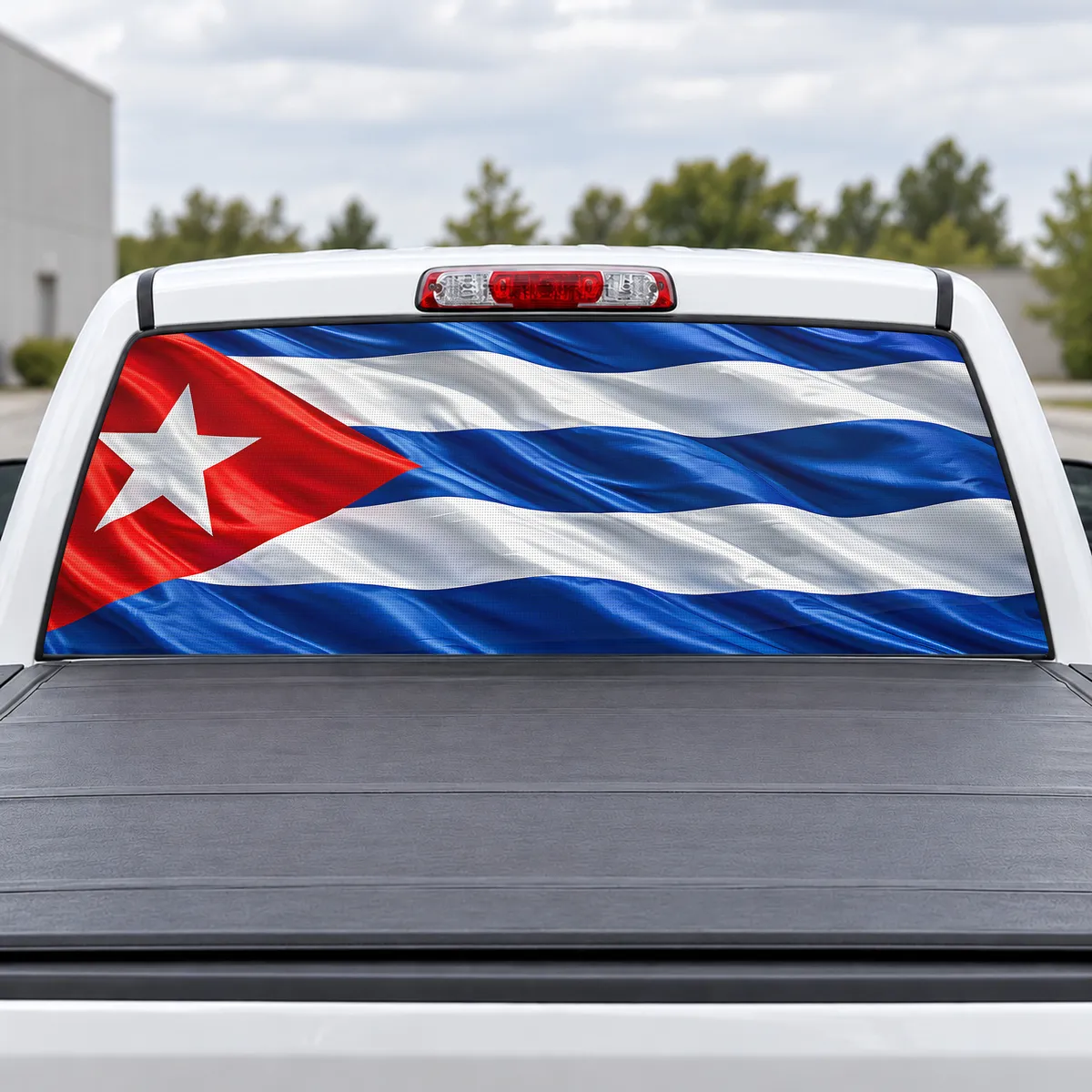 Cuba Pride perforated rear window decal for Trucks