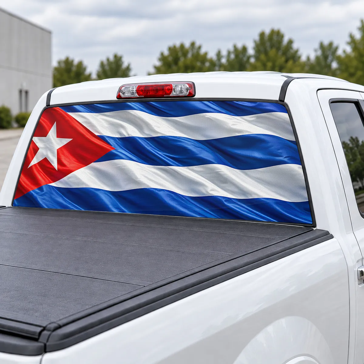 Cuba Pride perforated rear window decal for Trucks, view 3 of 4
