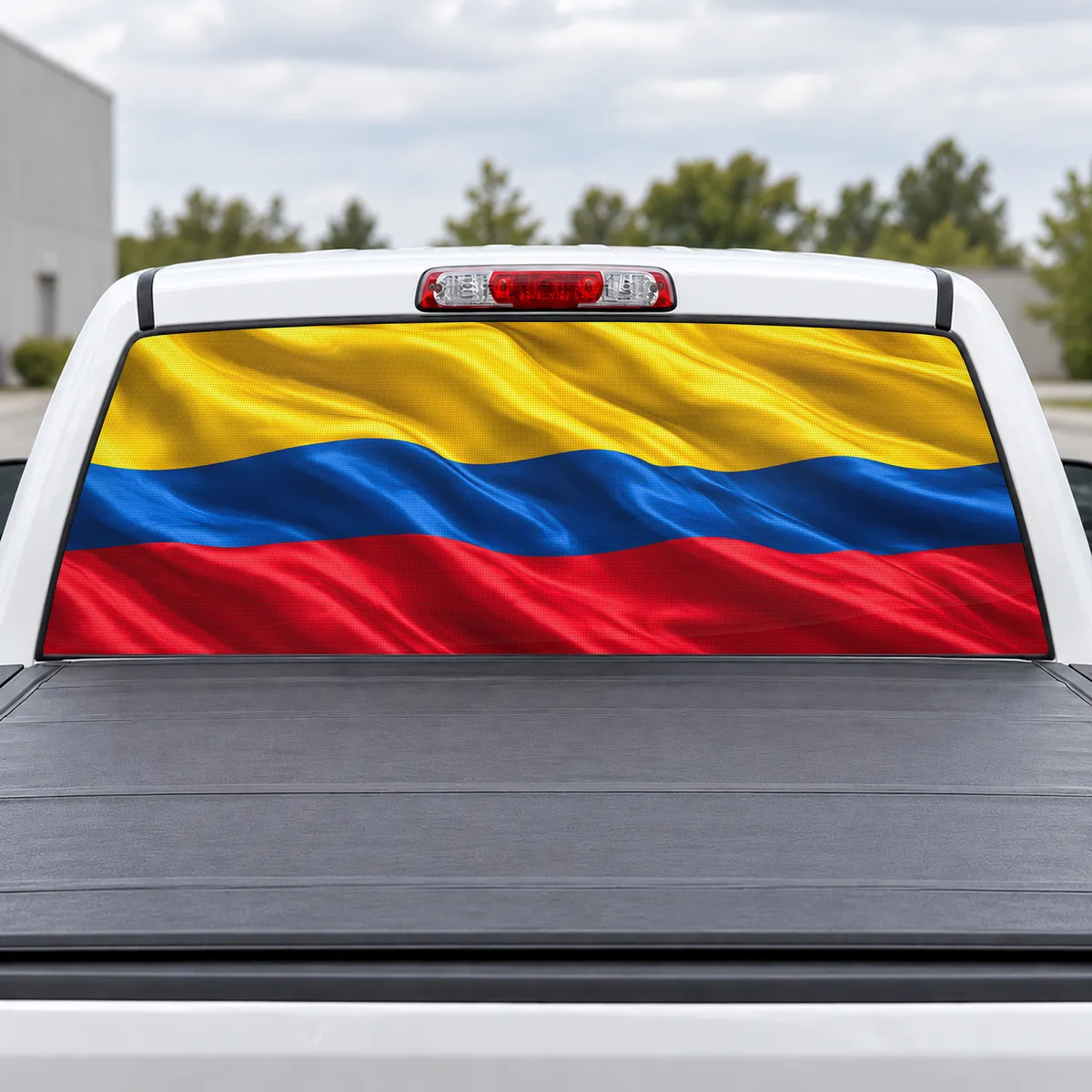 Colombia Pride perforated rear window decal for Trucks