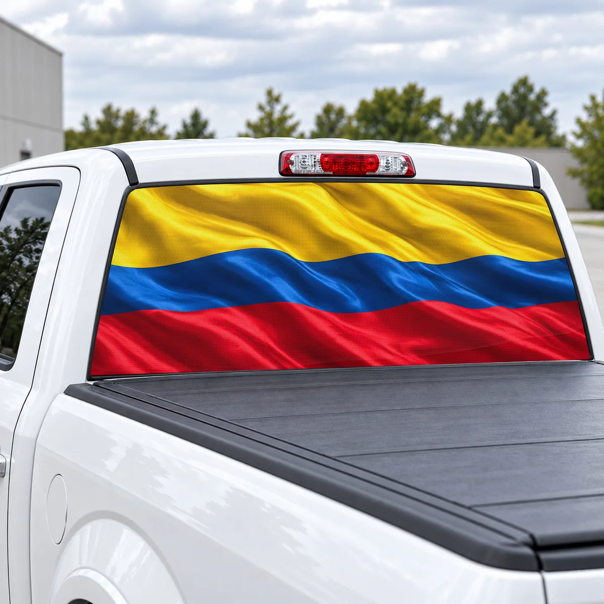 Colombia Pride perforated rear window decal for Trucks, view 2 of 4