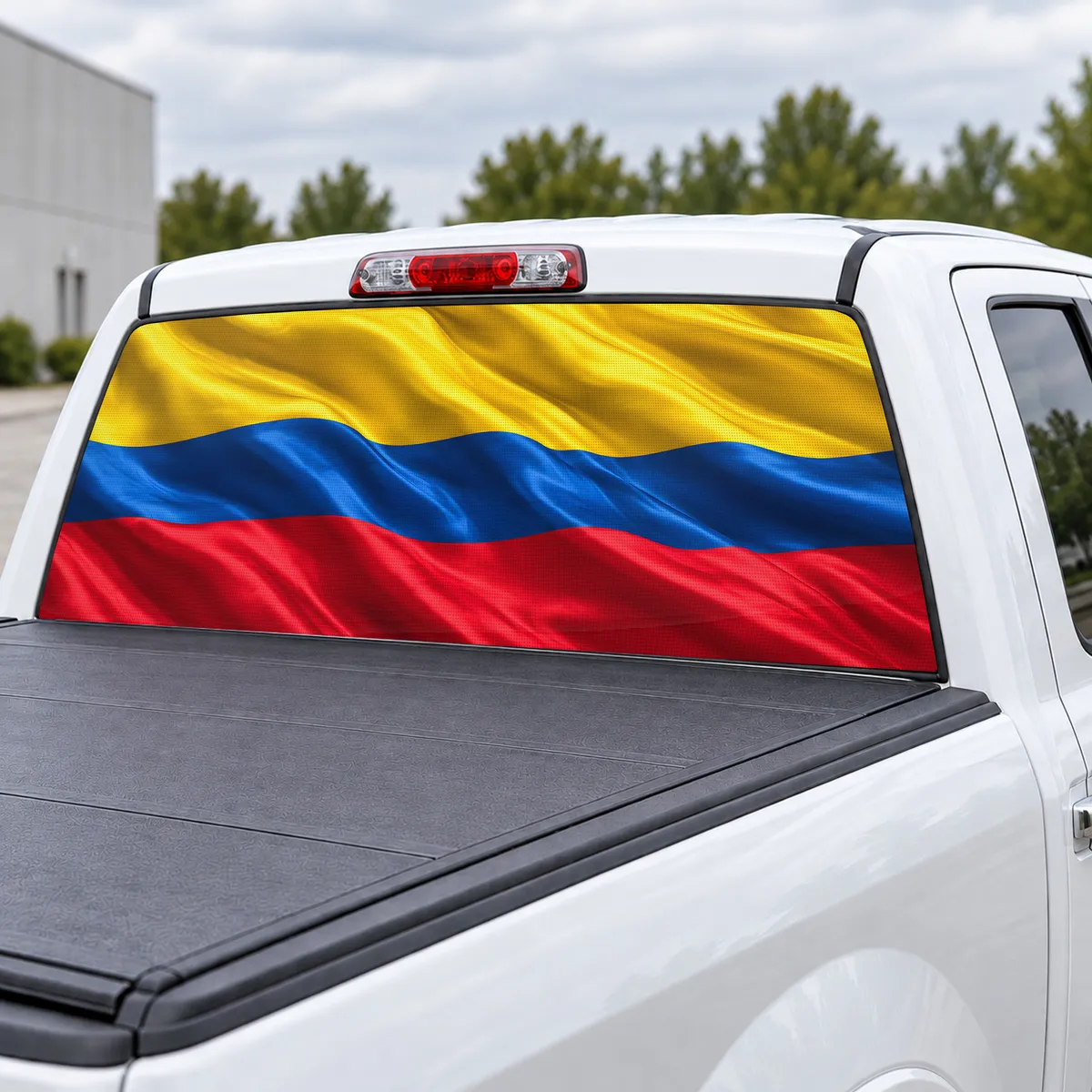 Colombia Pride perforated rear window decal for Trucks, view 3 of 4
