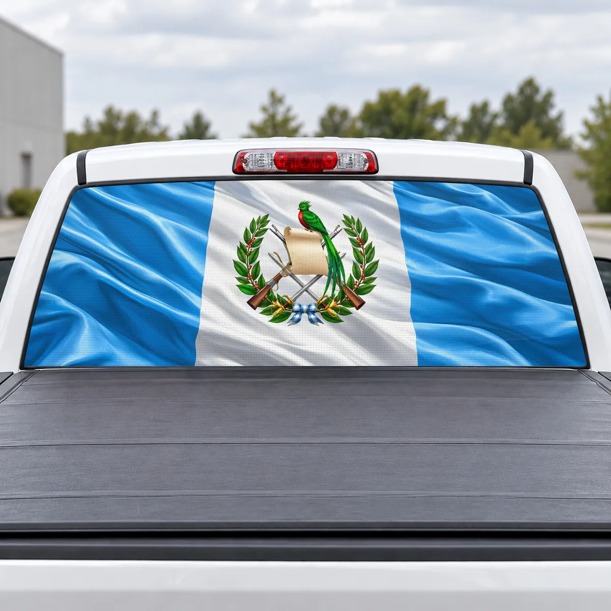 Guatemala Pride perforated rear window decal for Trucks