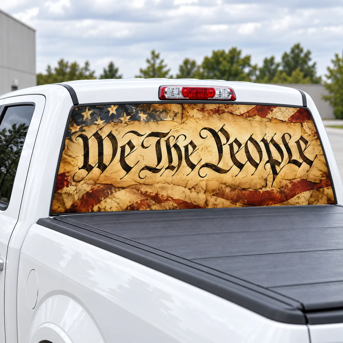 We the People perforated rear window decal for Trucks, view 2 of 4