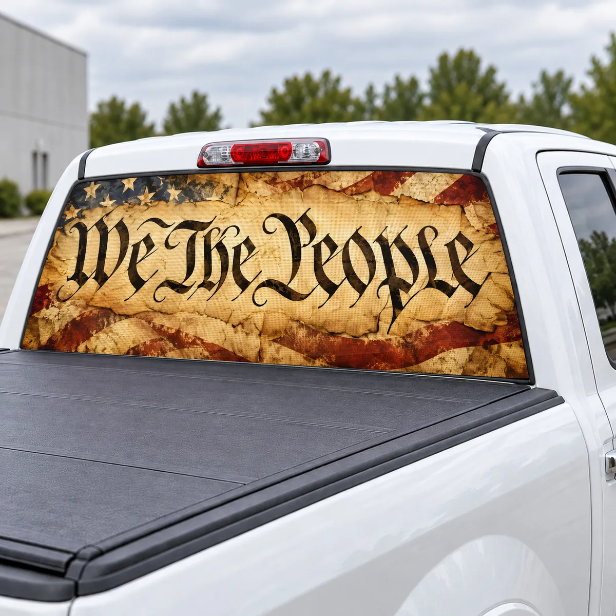 We the People perforated rear window decal for Trucks, view 3 of 4