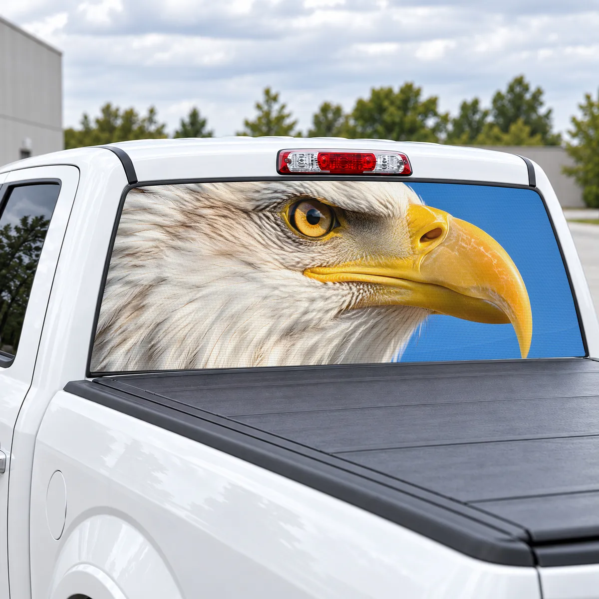 Eagle Eye perforated rear window decal for Trucks, view 2 of 4
