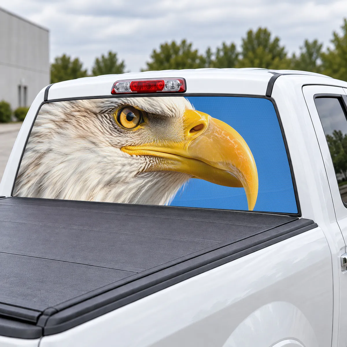 Eagle Eye perforated rear window decal for Trucks, view 3 of 4