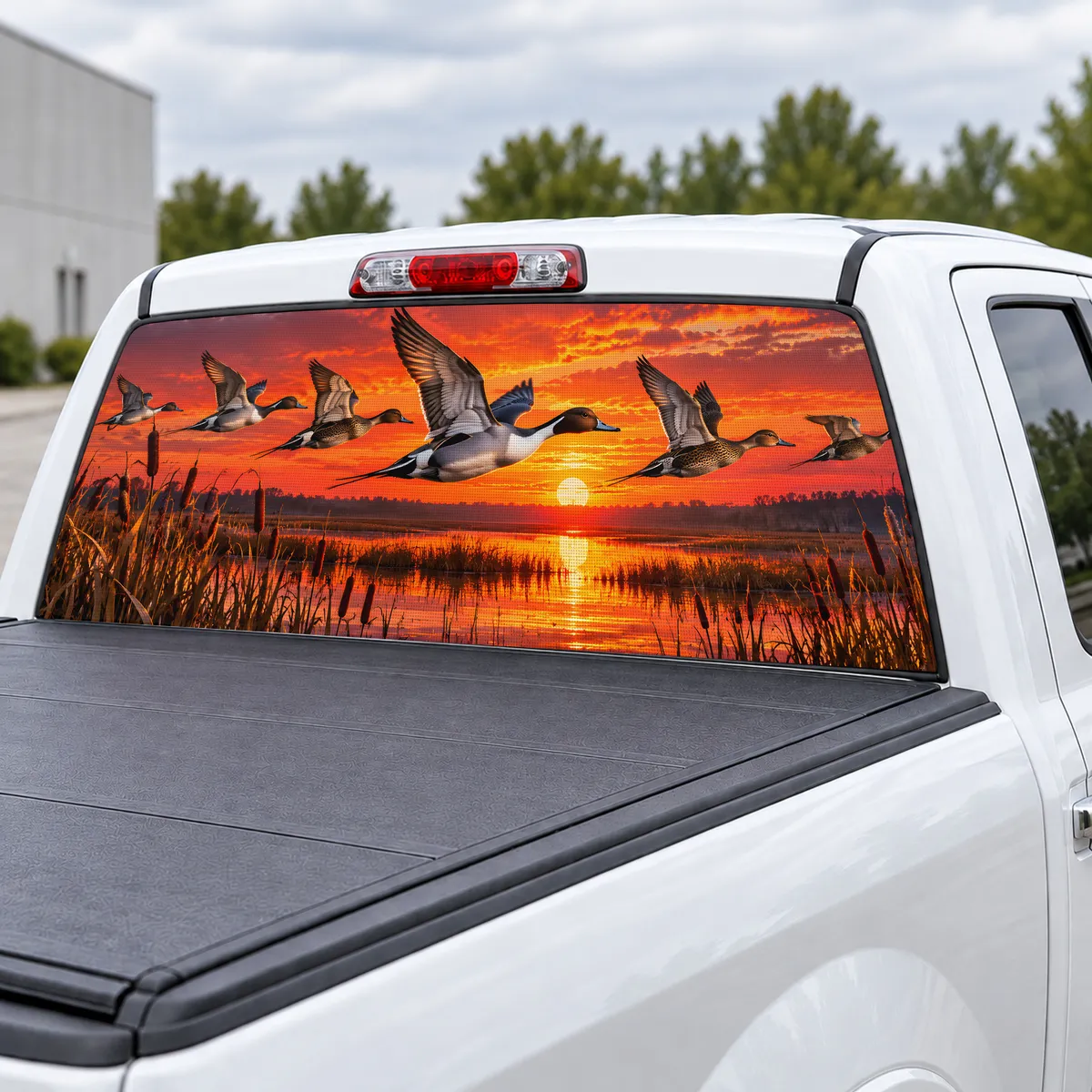 Pintail Flight perforated rear window decal for Trucks, view 3 of 4