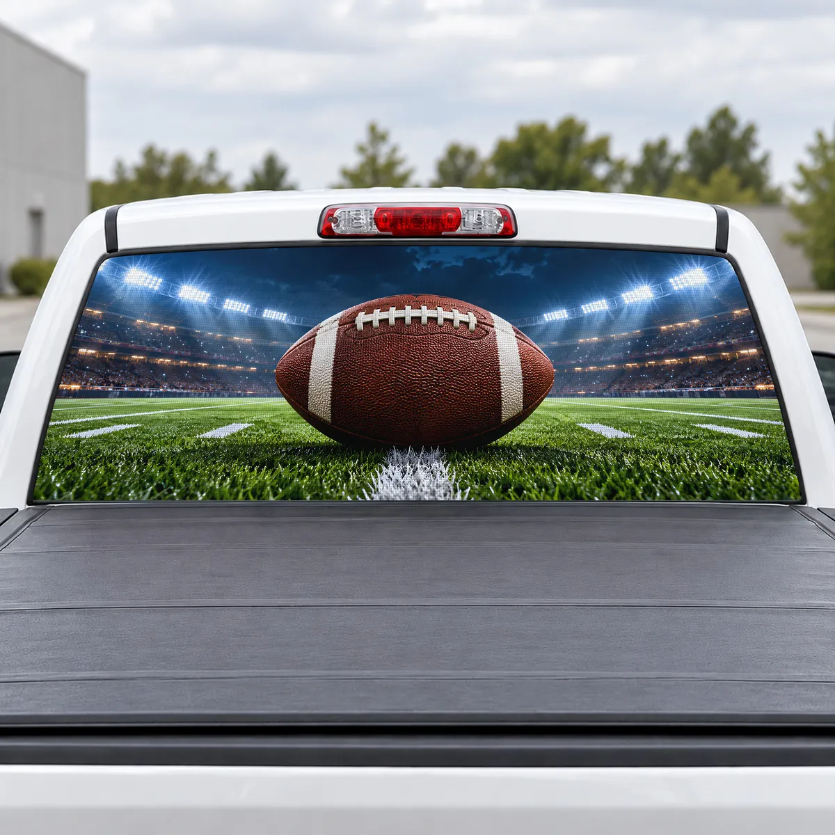 Gridiron Glory perforated rear window decal for Trucks