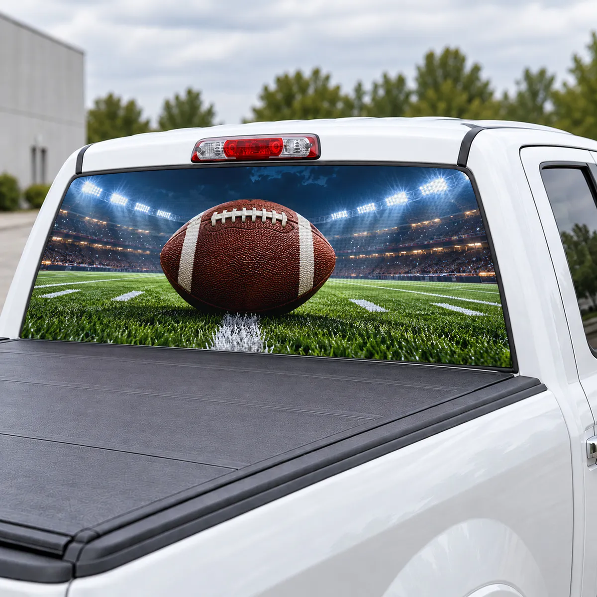 Gridiron Glory perforated rear window decal for Trucks, view 3 of 4