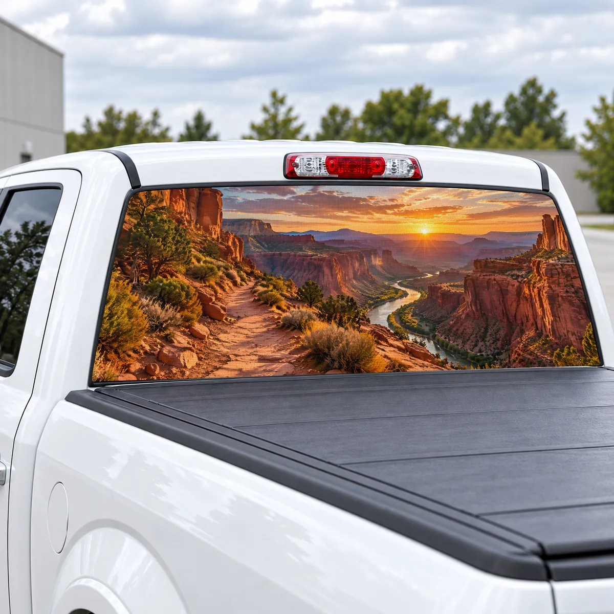 Canyon Trail perforated rear window decal for Trucks, view 2 of 4