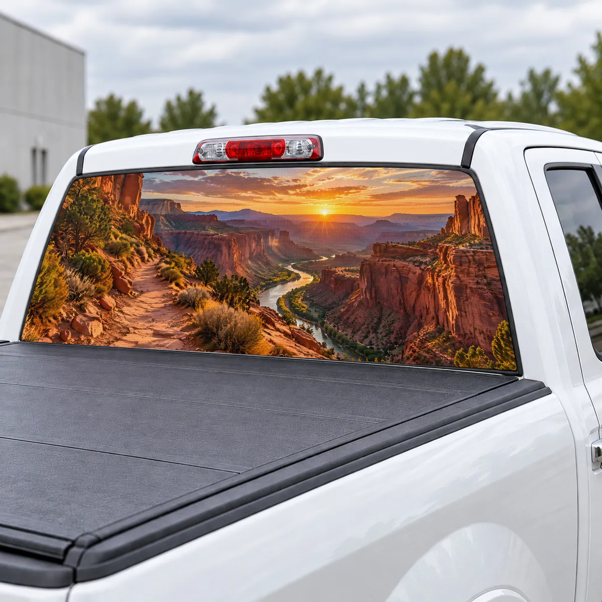 Canyon Trail perforated rear window decal for Trucks, view 3 of 4