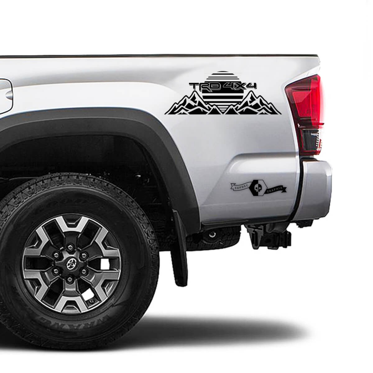 TRD 4x4 Off Road TOYOTA Mountains Sunrise Decals Stickers for Tacoma Tundra 4Runner Hilux side
