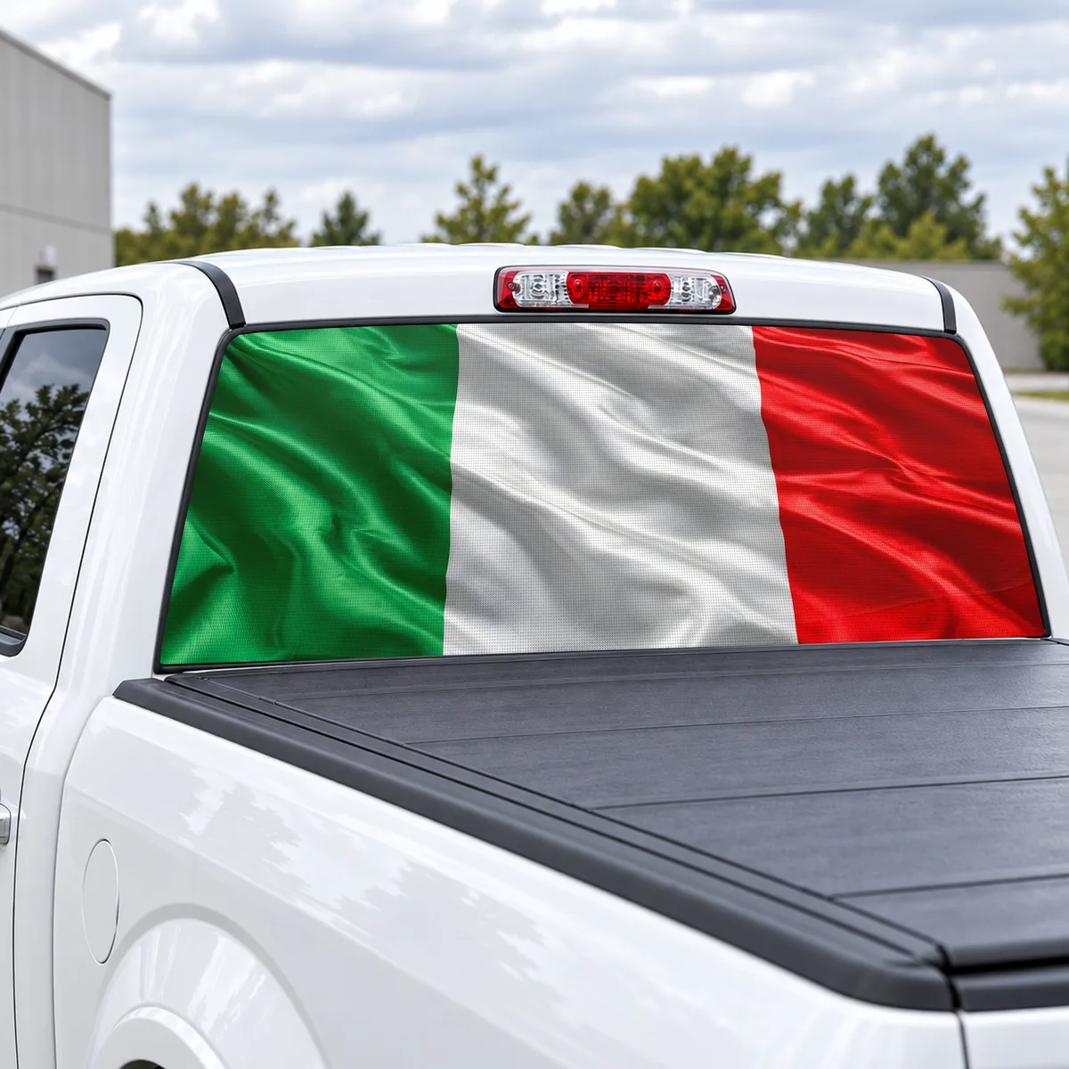 Italia Pride perforated rear window decal for Trucks, view 2 of 4