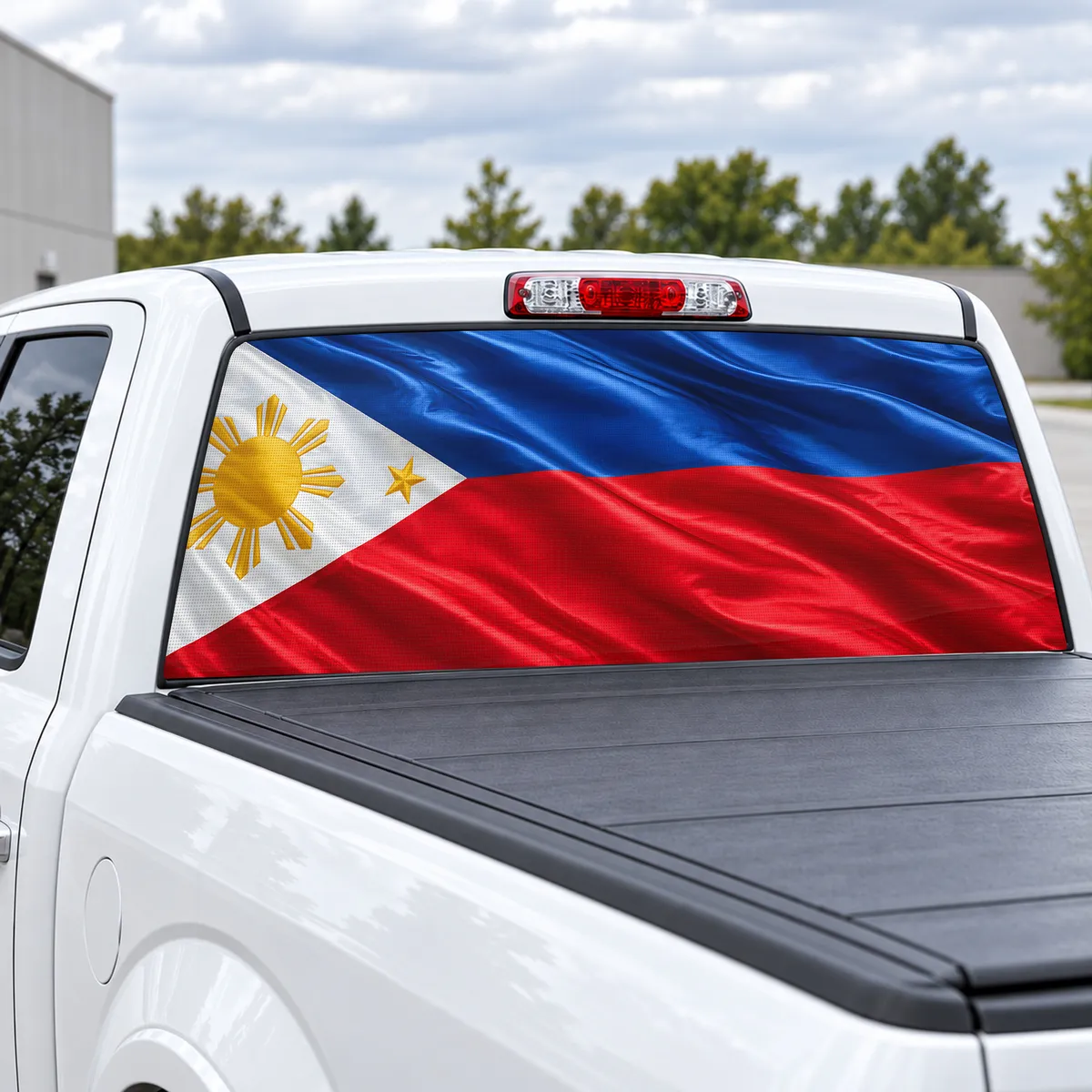 Philippines Pride perforated rear window decal for Trucks, view 2 of 4
