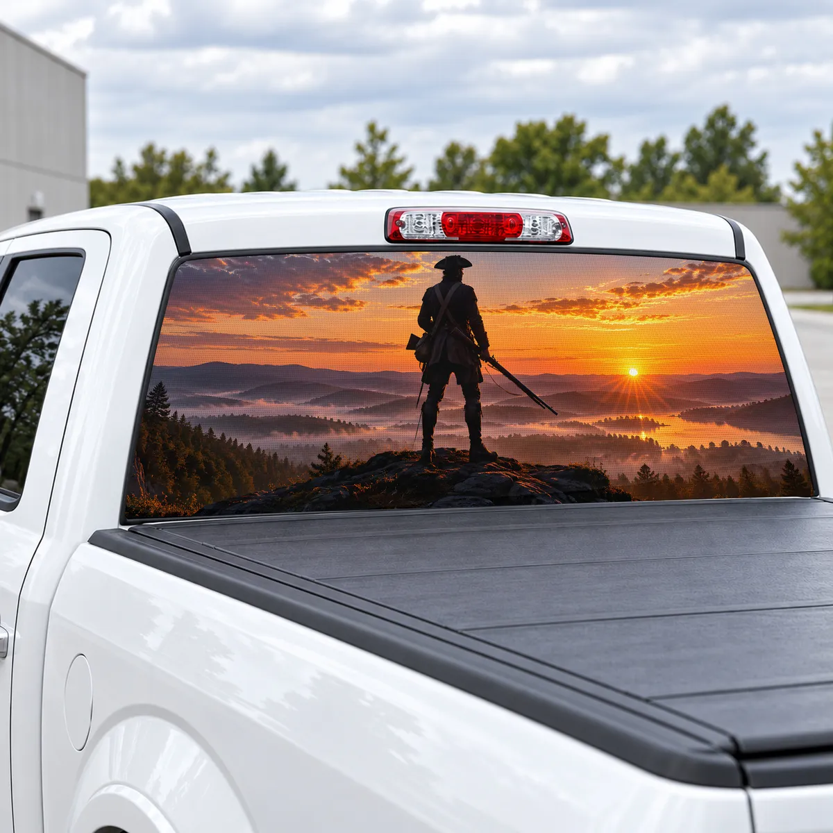 Minuteman perforated rear window decal for Trucks, view 2 of 4