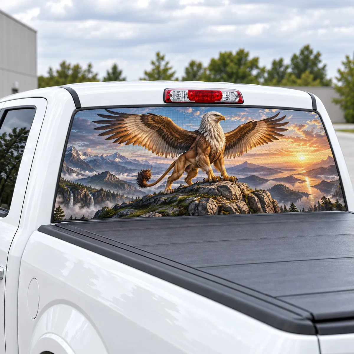 Griffin Guardian perforated rear window decal for Trucks, view 2 of 4