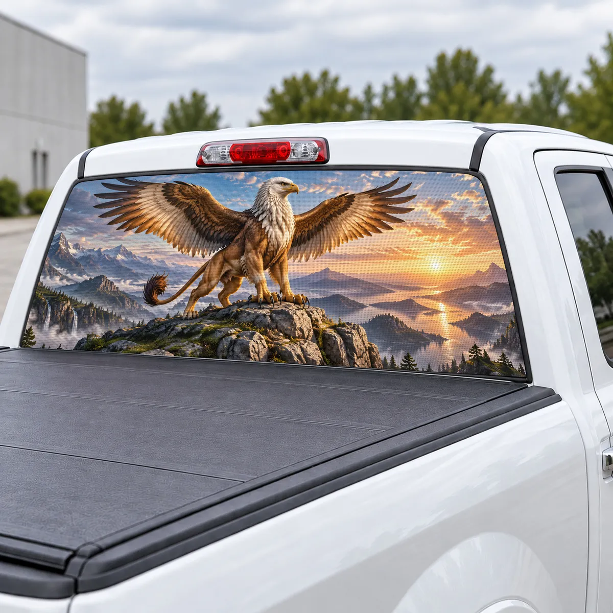Griffin Guardian perforated rear window decal for Trucks, view 3 of 4