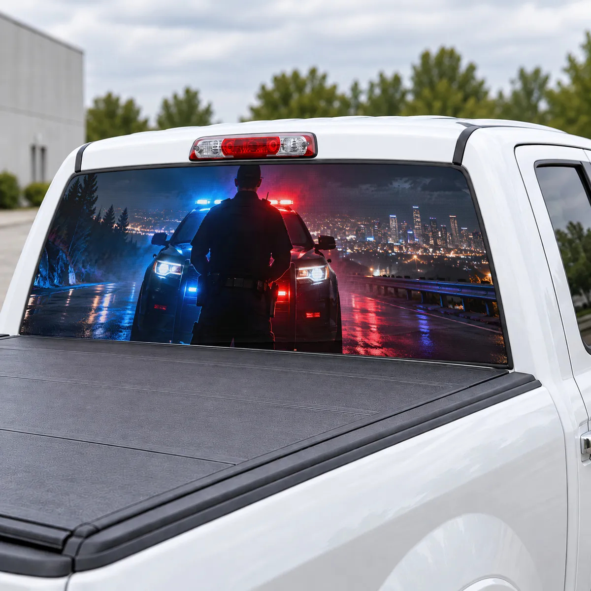 Police Guardian perforated rear window decal for Trucks, view 3 of 4