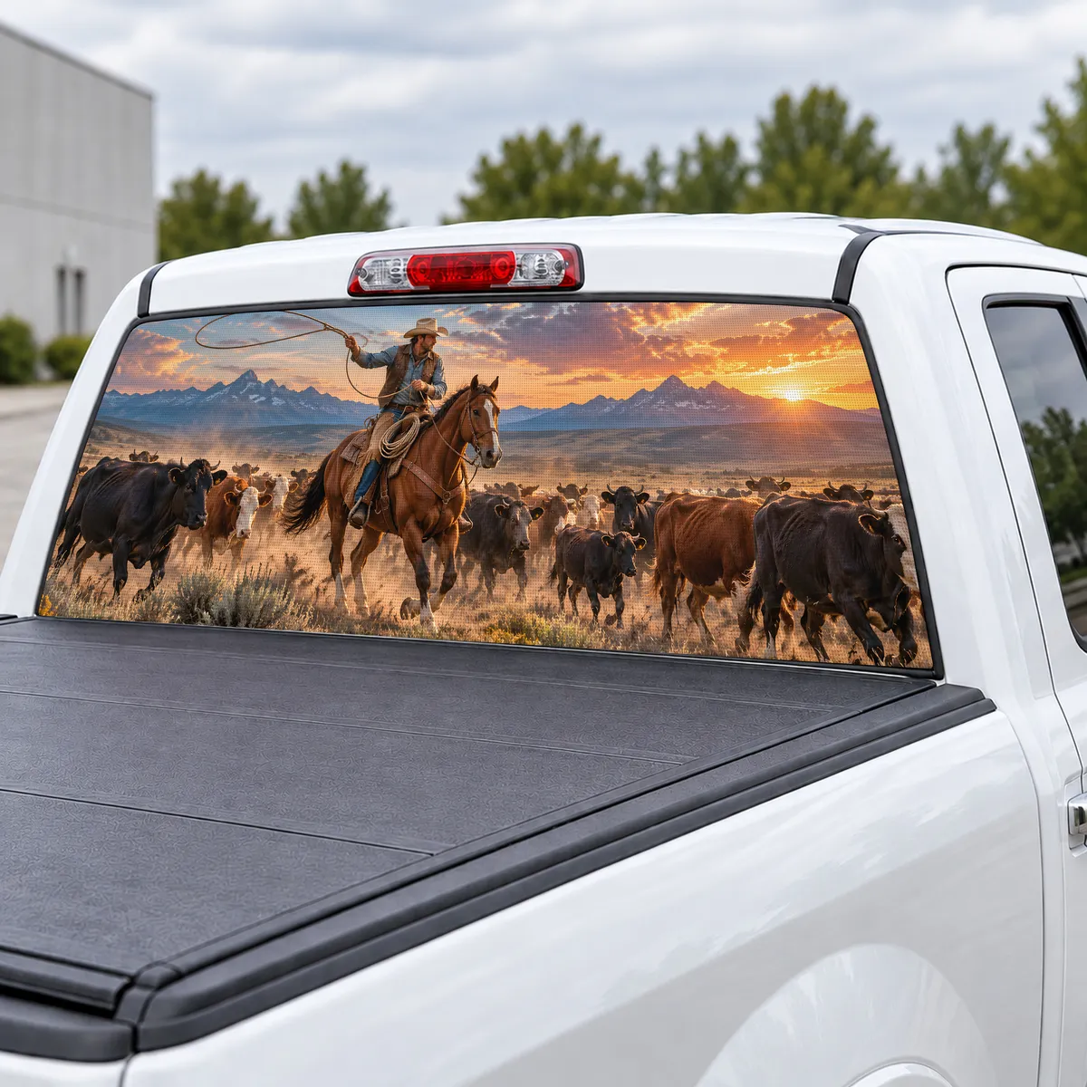 Rancher Life perforated rear window decal for Trucks, view 3 of 4