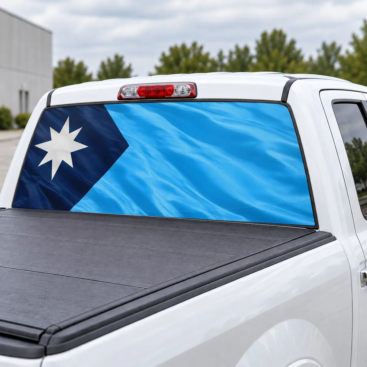 Minnesota North Star perforated rear window decal for Trucks, view 3 of 4