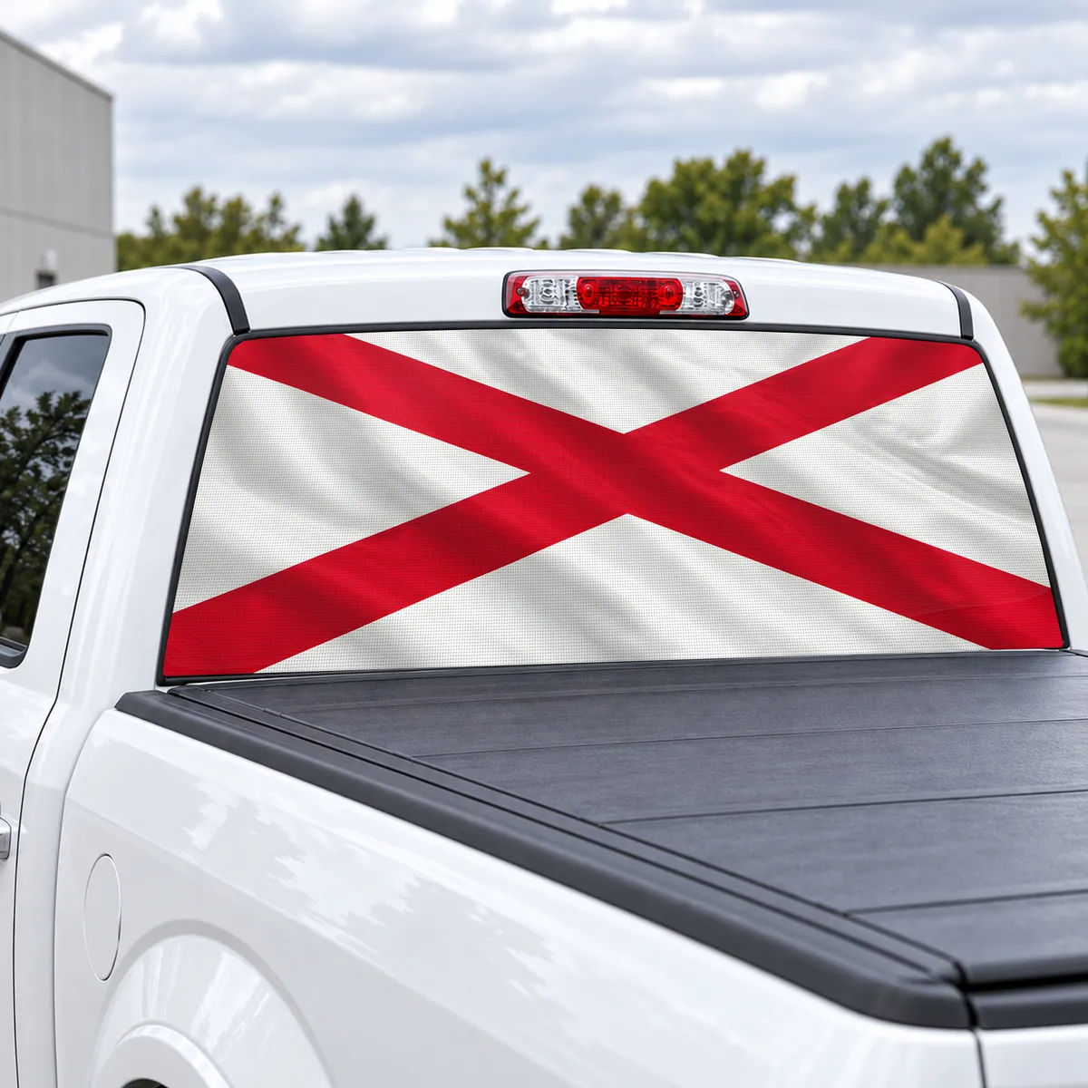 Alabama Cross perforated rear window decal for Trucks, view 2 of 4