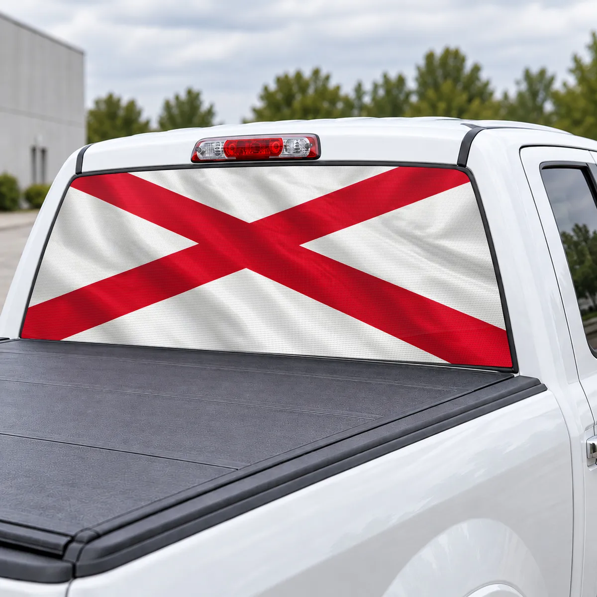Alabama Cross perforated rear window decal for Trucks, view 3 of 4