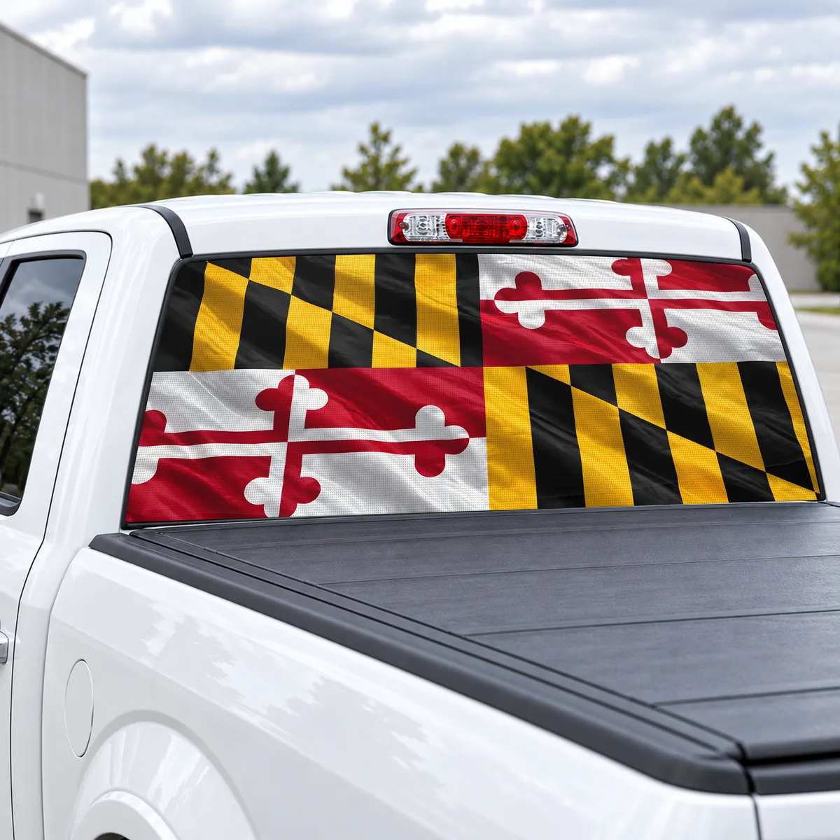 Maryland Banner perforated rear window decal for Trucks, view 2 of 4