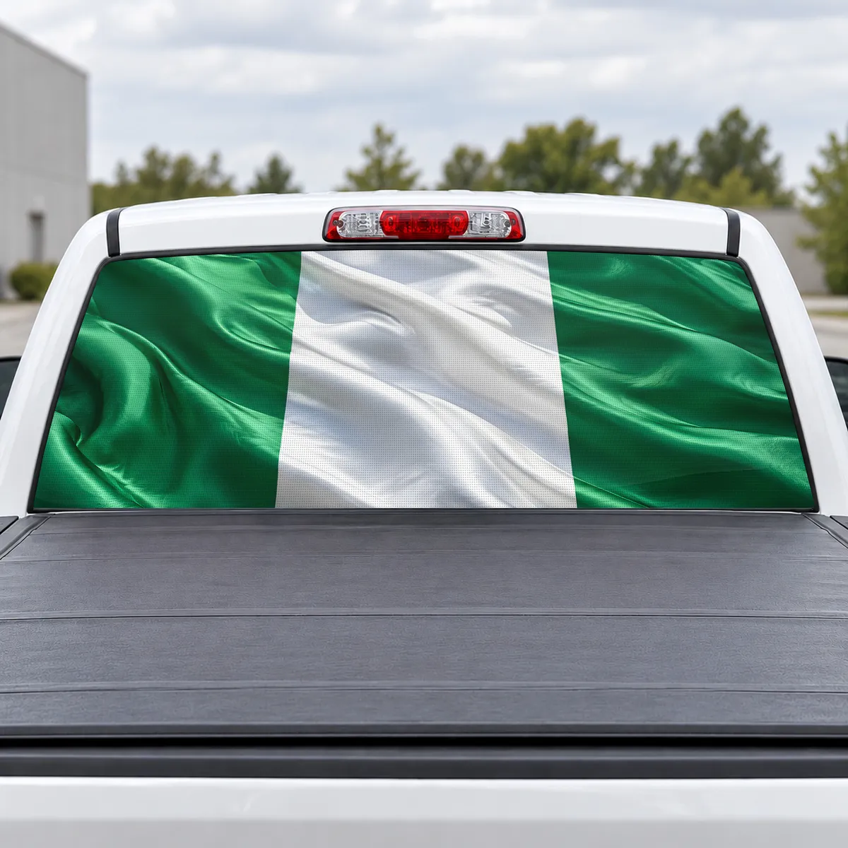 Nigeria Pride perforated rear window decal for Trucks