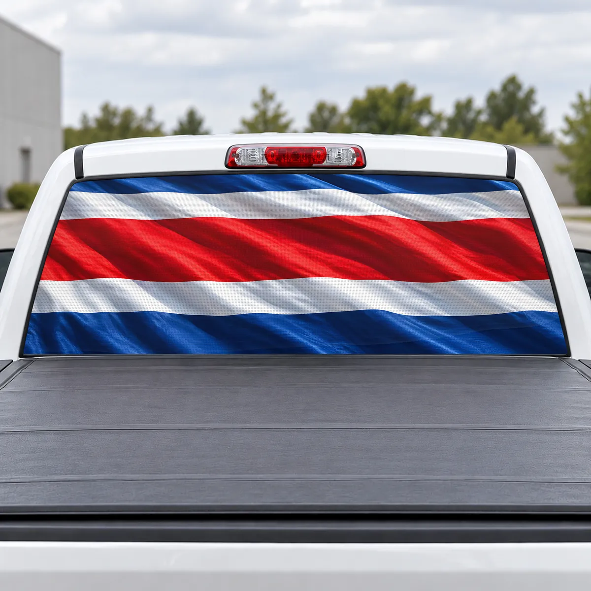 Costa Rica Pride perforated rear window decal for Trucks
