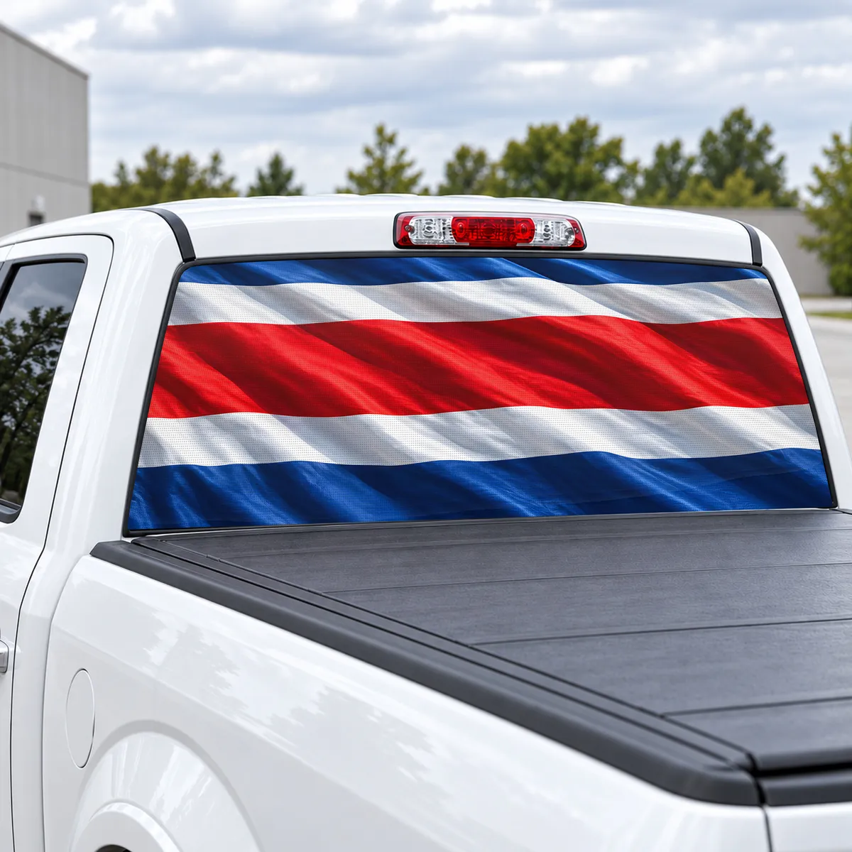 Costa Rica Pride perforated rear window decal for Trucks, view 2 of 4