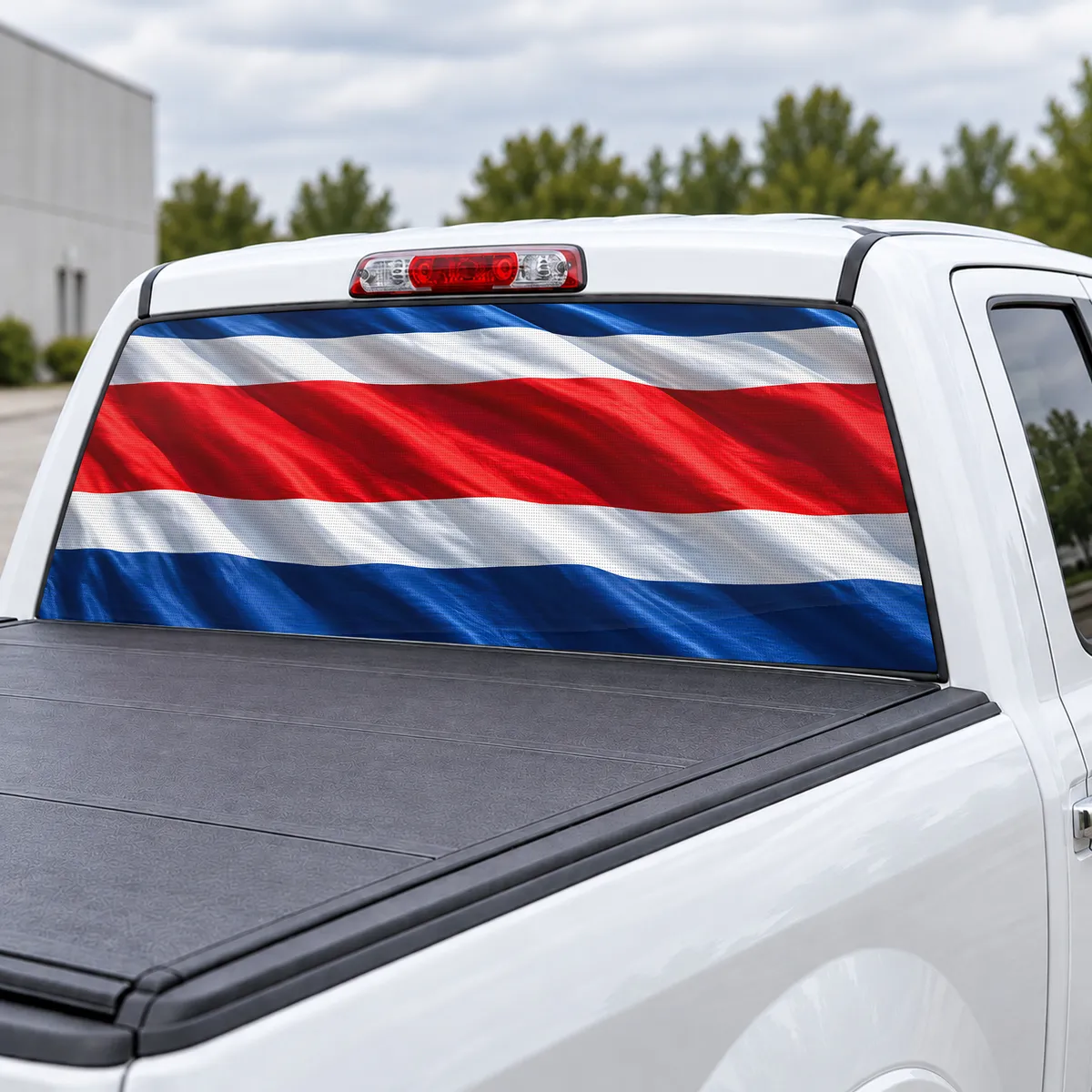 Costa Rica Pride perforated rear window decal for Trucks, view 3 of 4