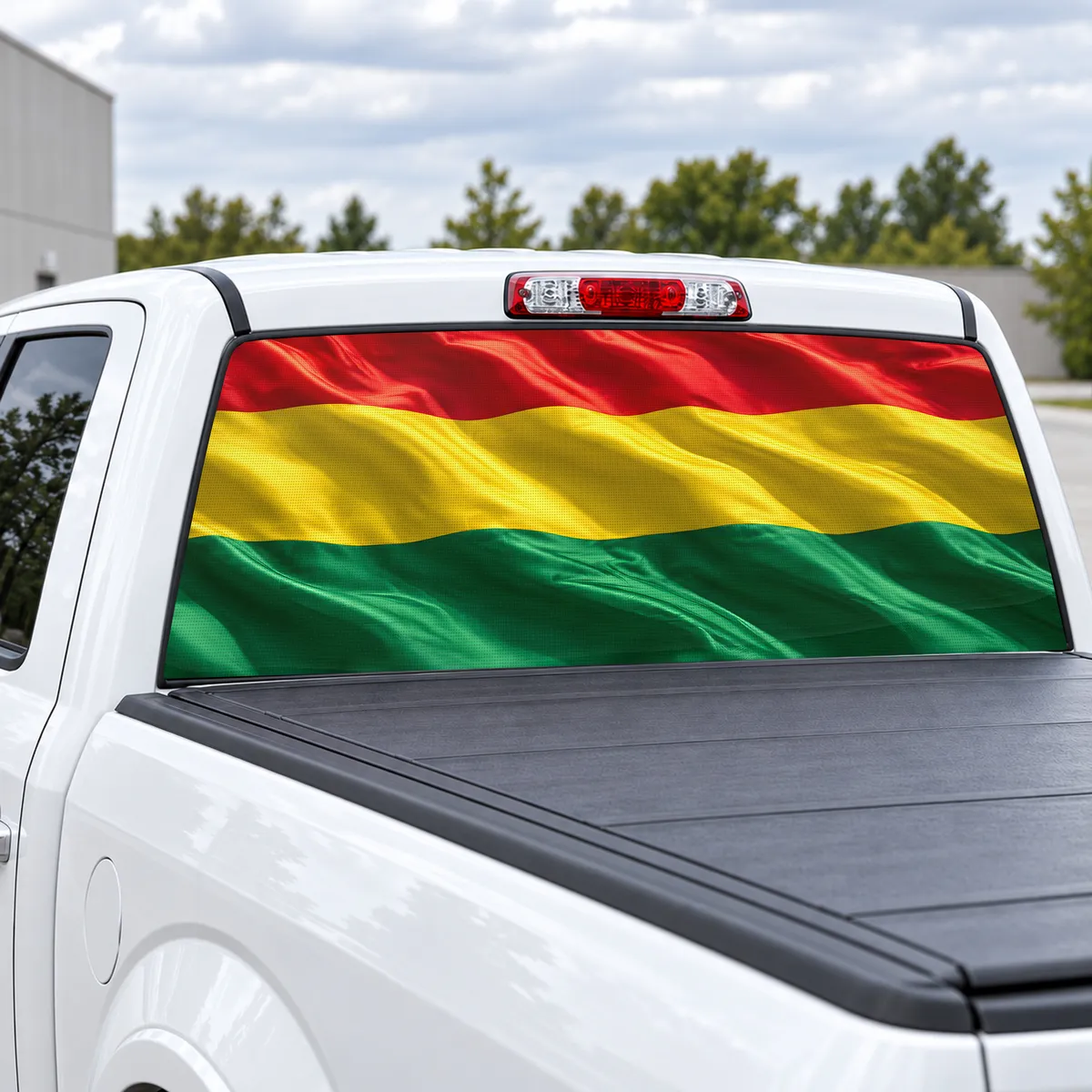 Bolivia Pride perforated rear window decal for Trucks, view 2 of 4