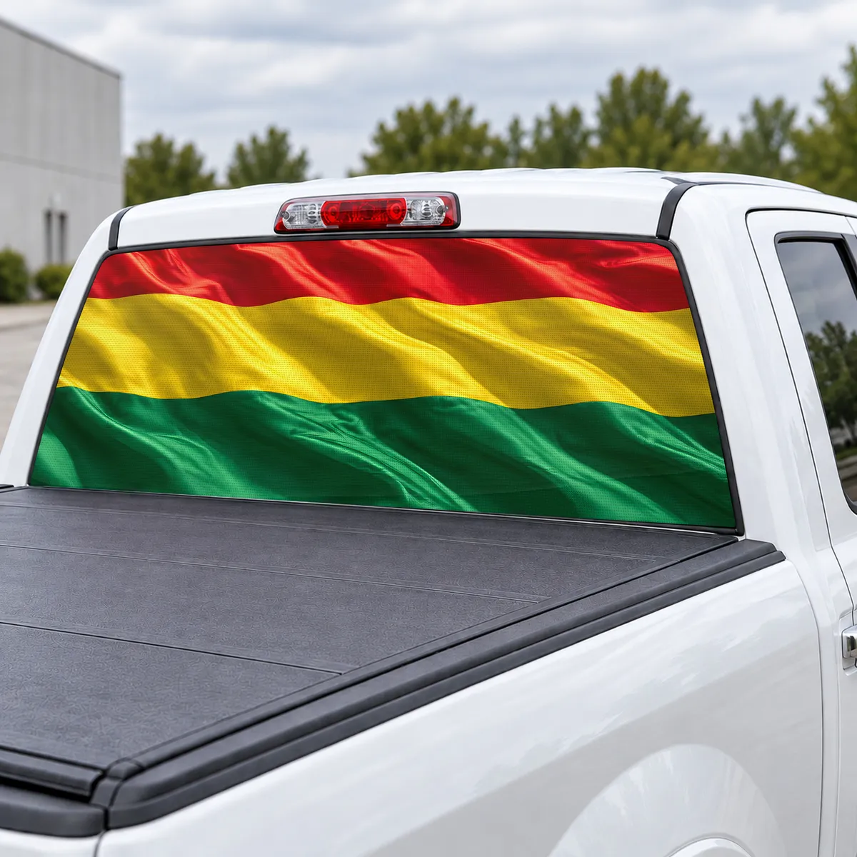 Bolivia Pride perforated rear window decal for Trucks, view 3 of 4