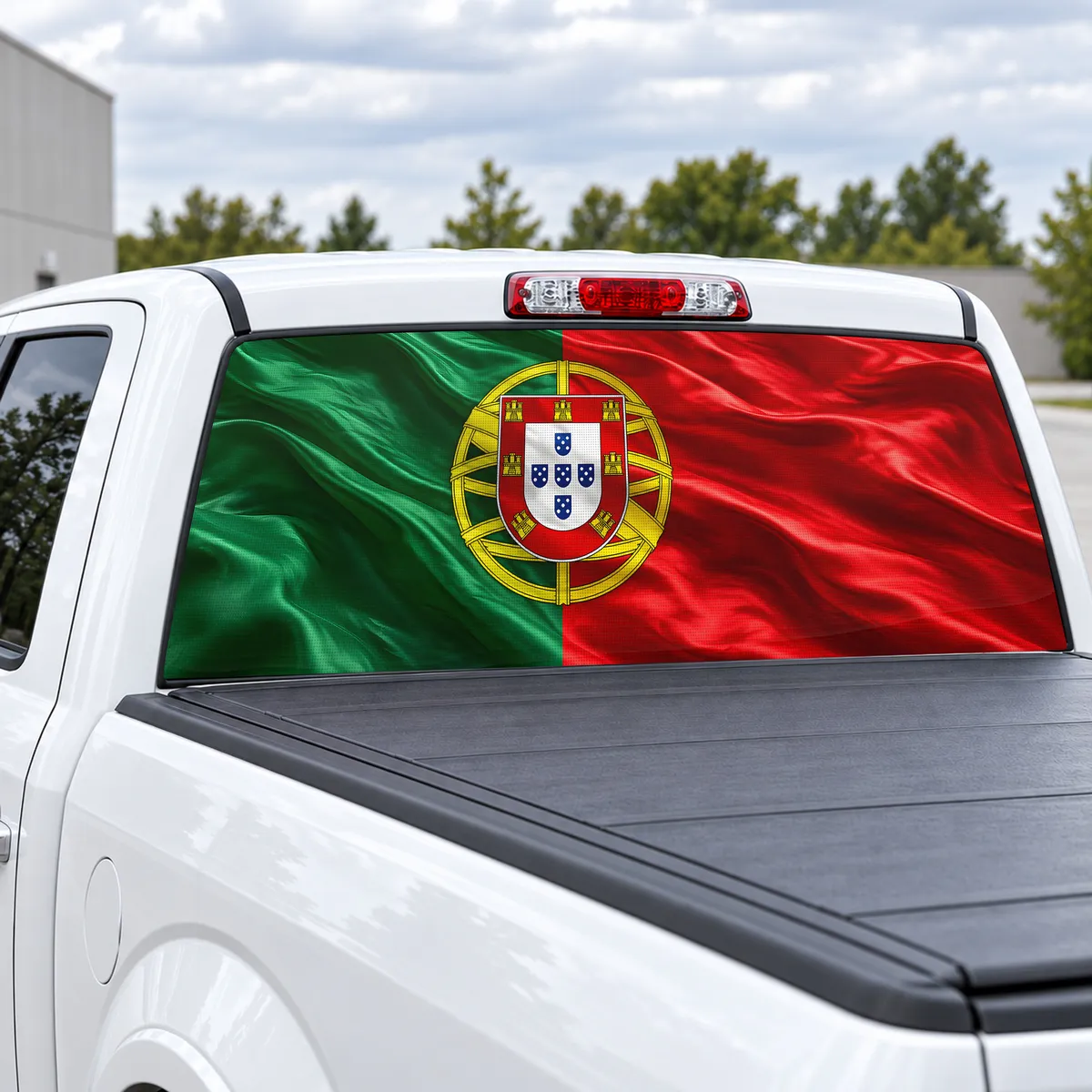 Portugal Pride perforated rear window decal for Trucks, view 2 of 4