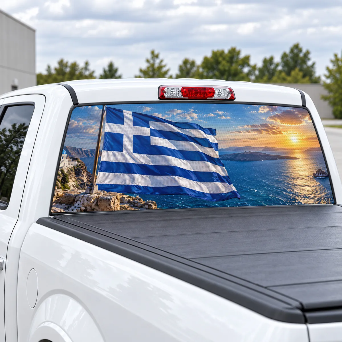 Greece Pride perforated rear window decal for Trucks, view 2 of 4