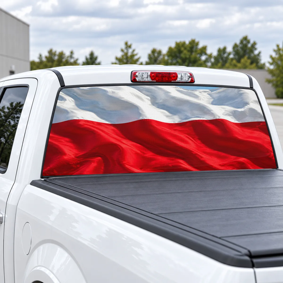 Poland Pride perforated rear window decal for Trucks, view 2 of 4