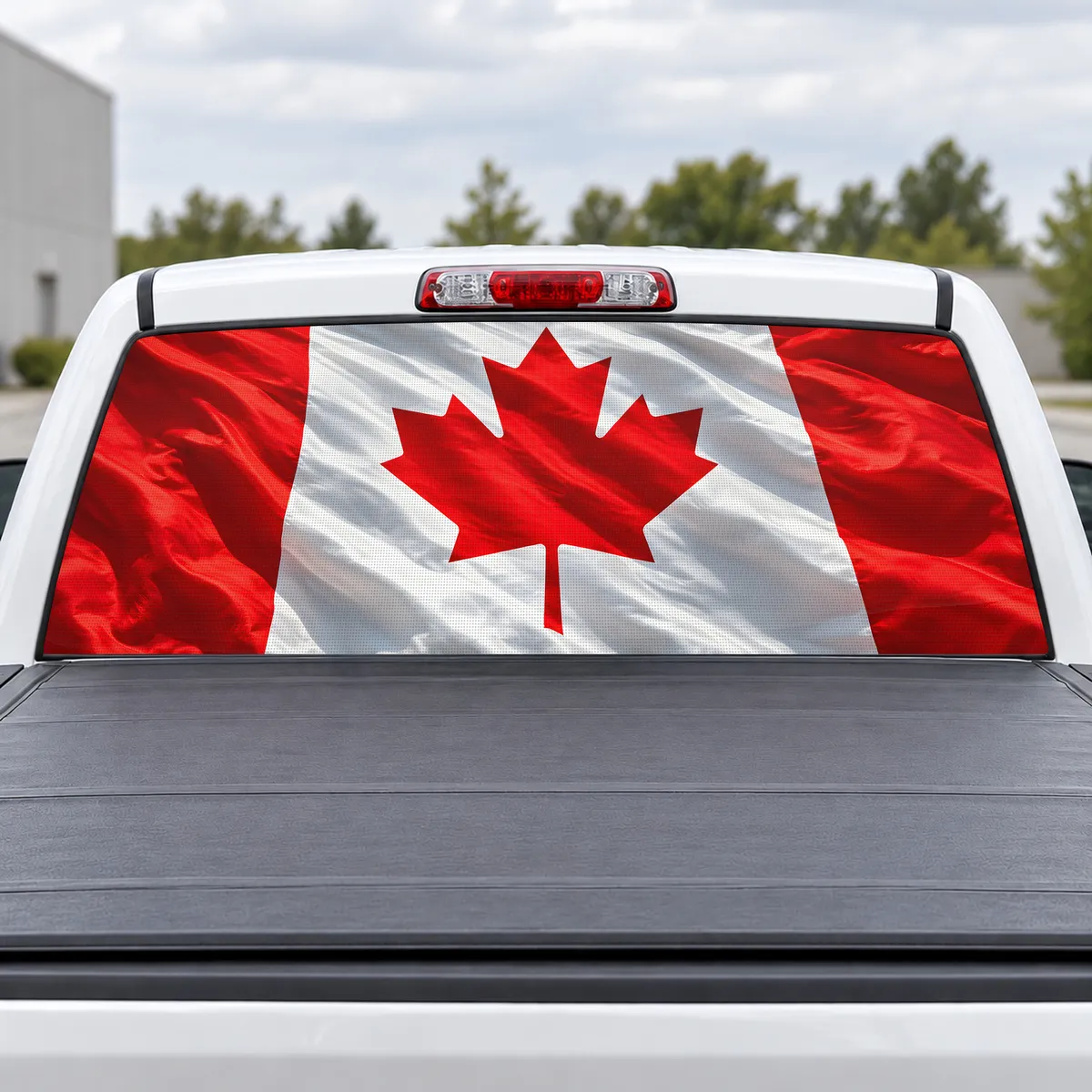 Canada Maple perforated rear window decal for Trucks