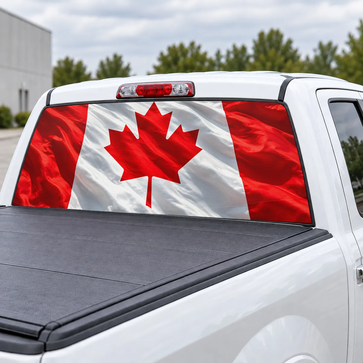 Canada Maple perforated rear window decal for Trucks, view 3 of 4