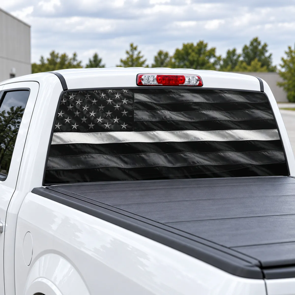White Line Honor perforated rear window decal for Trucks, view 2 of 4