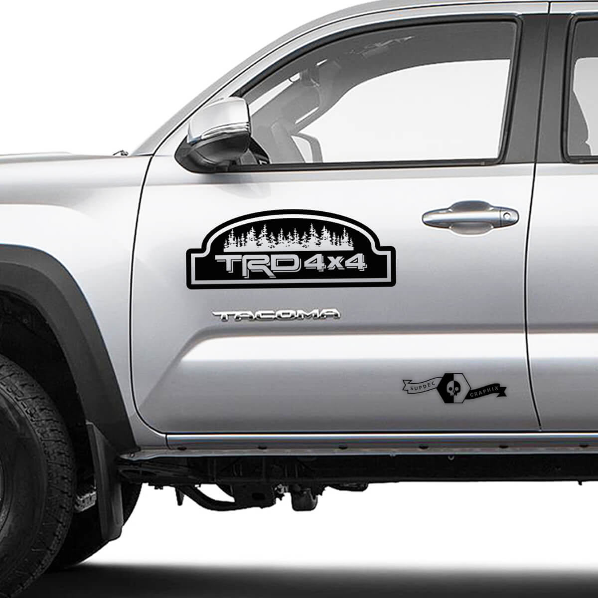 Toyota TRD OFFROAD Decal Set 2007 Tacoma Tundra Truck Vinyl Sticker black/red 