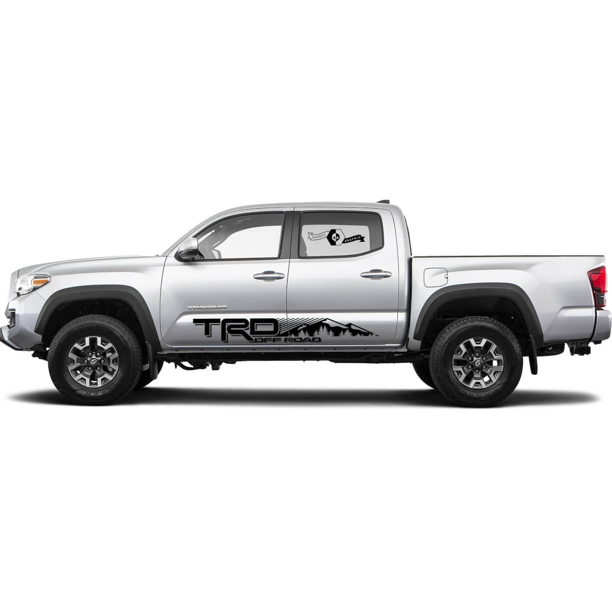 TRD Racing Development Forest Mountains style Rocker Panel Decals Stickers for Toyota Tacoma Tundra FJ Cruiser 4Runner