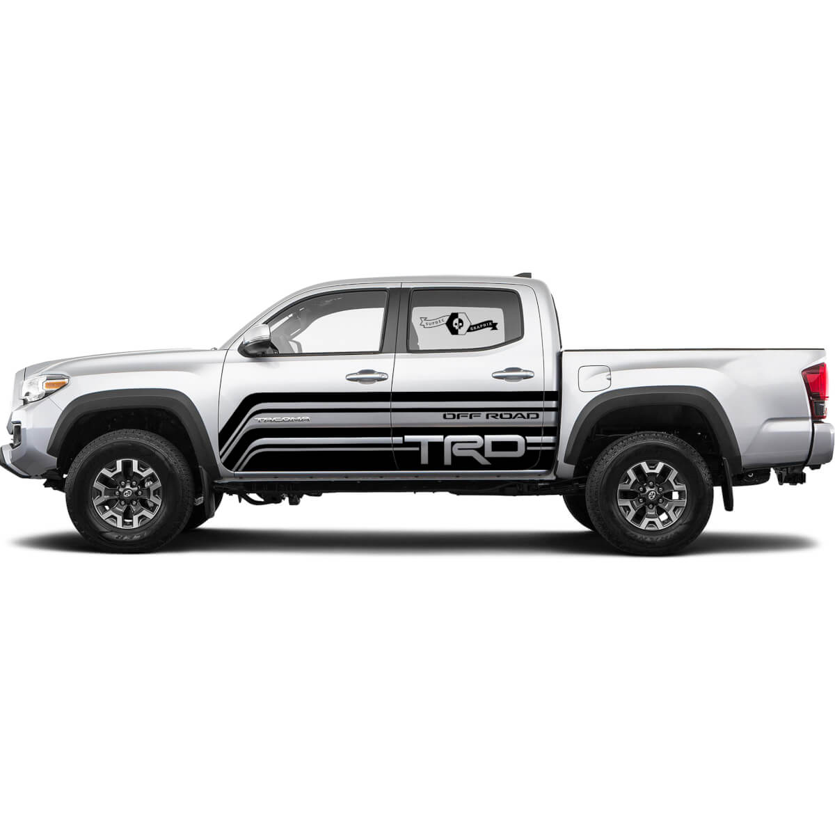 TRD Toyota Racing Style for Rocker Panel and Doors Decals Stickers for Tacoma FJ Cruiser Tundra Hilux 4Runner