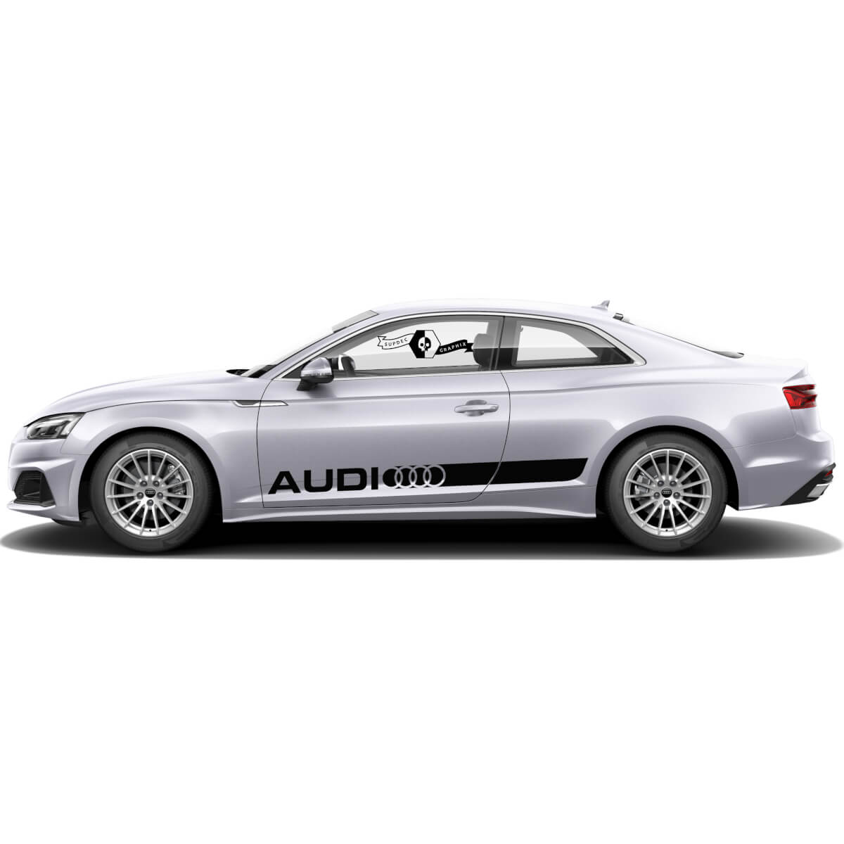 Side Stripes for Audi Rings A5 or choose your model Audi Q or Audi A or Audi RS or Audi S