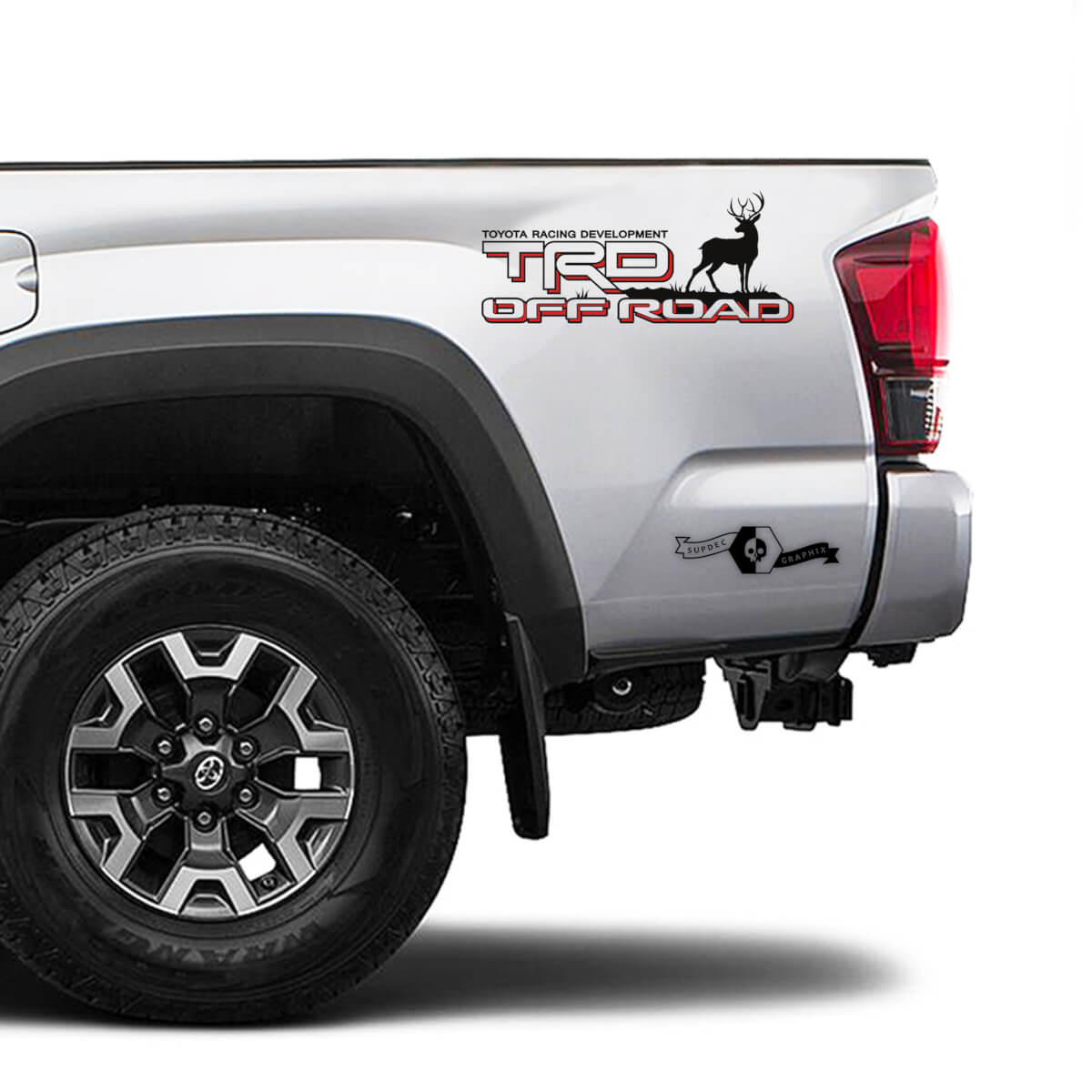 thumbnail image 2 of TRD 4X4 Off-Road Decal Set - 2 Vinyl Stickers For Toyota Tacoma/Tundra Bedside, 22x3.1 Inches, Glossy Finish 2 of 12