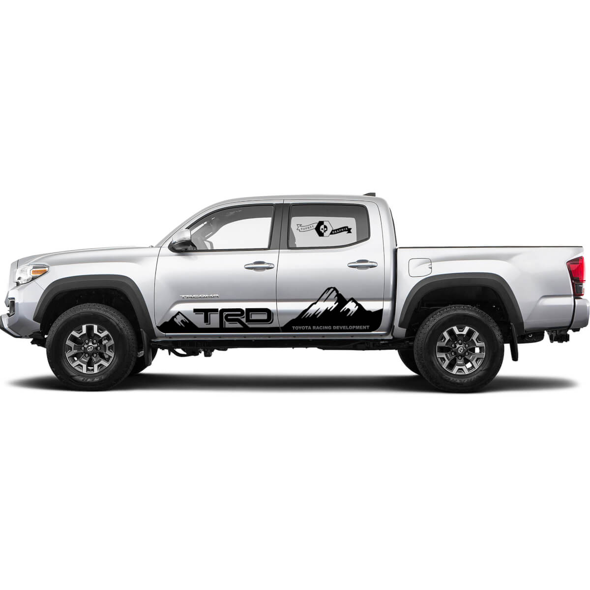 TRD off road Mountains Style for Side Rocker Panel Truck Decals Stickers for Tacoma Tundra Hilux 4Runner 12