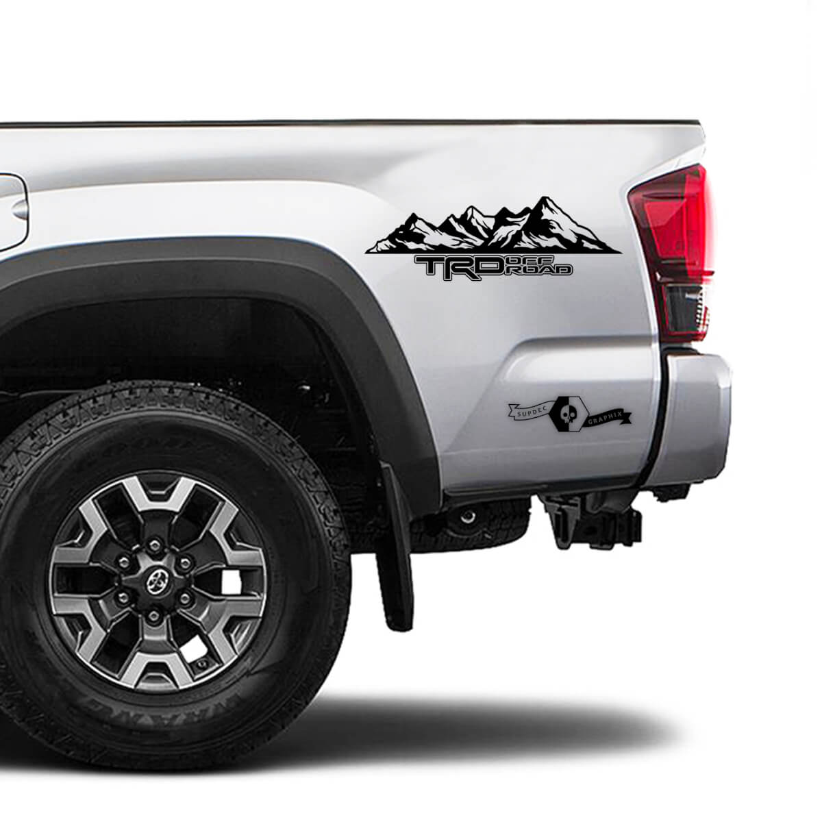 Pair TRD Off Road TOYOTA Mountains Decals Stickers for Tacoma Tundra 4Runner Hilux side
