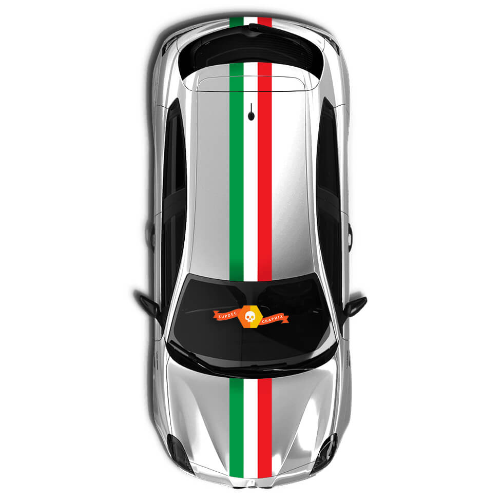 Tricolor Italy Adhesive Stripes For Cars & Motorcycles – 0.75 Cm X 1.2 M – Made In Italy